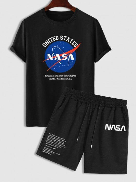 Letter Planet Printed T Shirt And Shorts Set-My 3D Hoodie