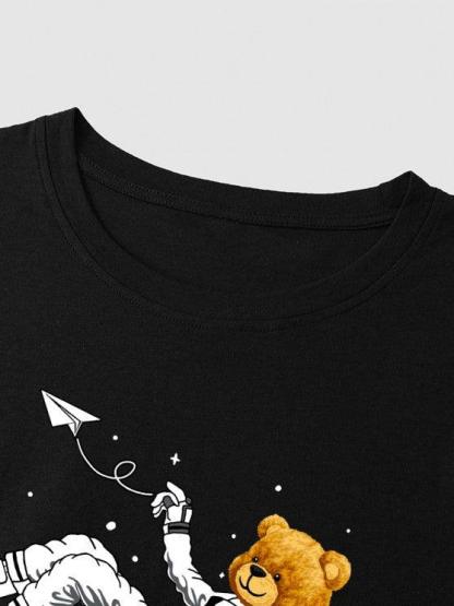 Bear Astronaut T Shirt And Shorts Set-My 3D Hoodie