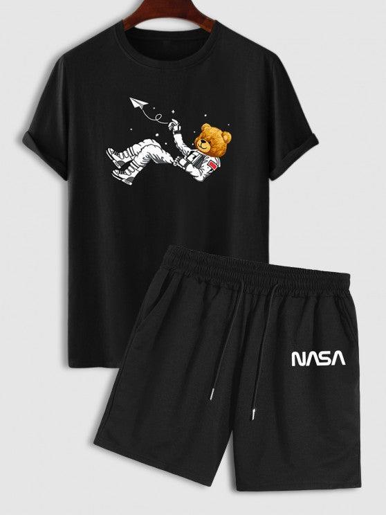 Bear Astronaut T Shirt And Shorts Set-My 3D Hoodie