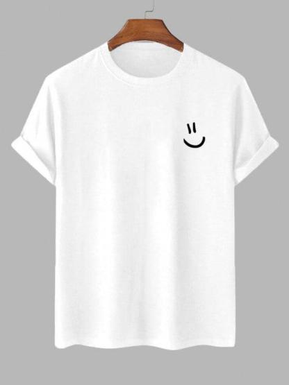 Cartoon Smile Tee And Stylish Cargo Shorts-My 3D Hoodie