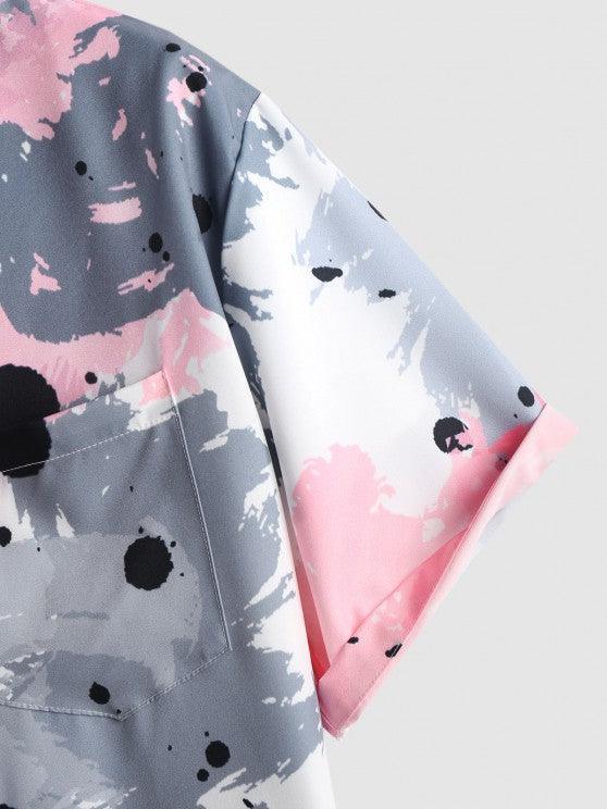 Pocket Design Vacation Shirt And Shorts Set-My 3D Hoodie