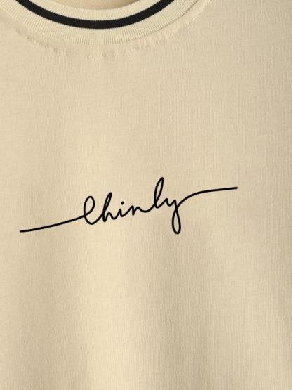 Letter Print T Shirt And Graphic Shorts Set-My 3D Hoodie