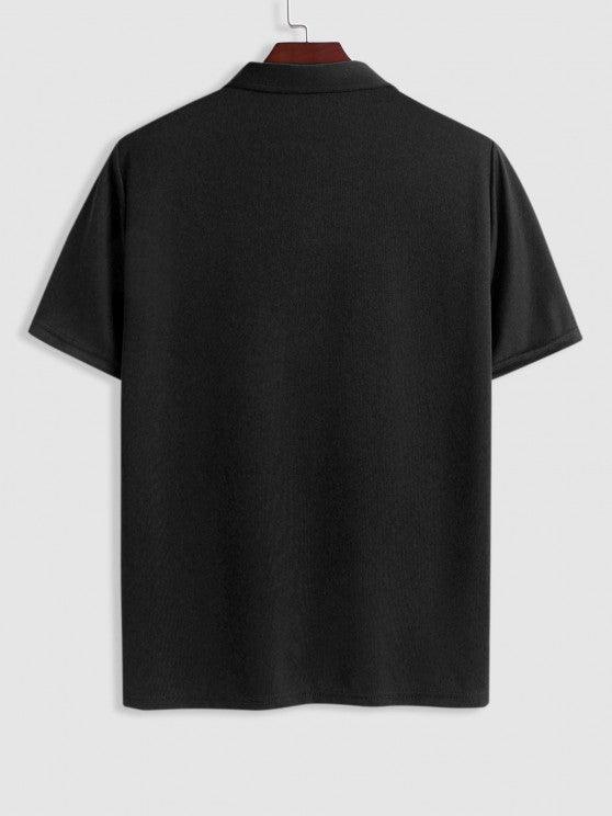 Collar With Half Zip T Shirt And Shorts Set-My 3D Hoodie