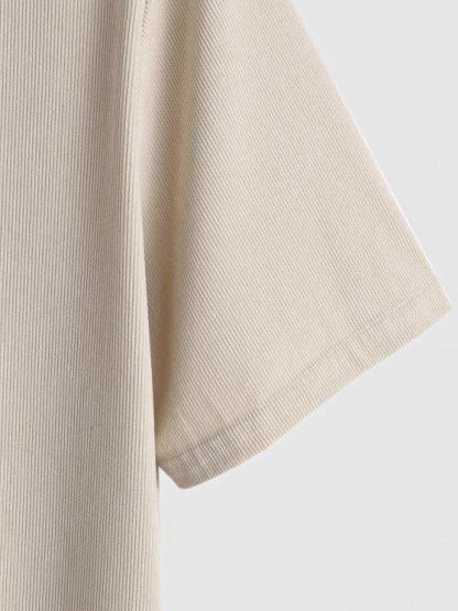 Corduroy Shirt And Shorts Two Pieces Set-My 3D Hoodie