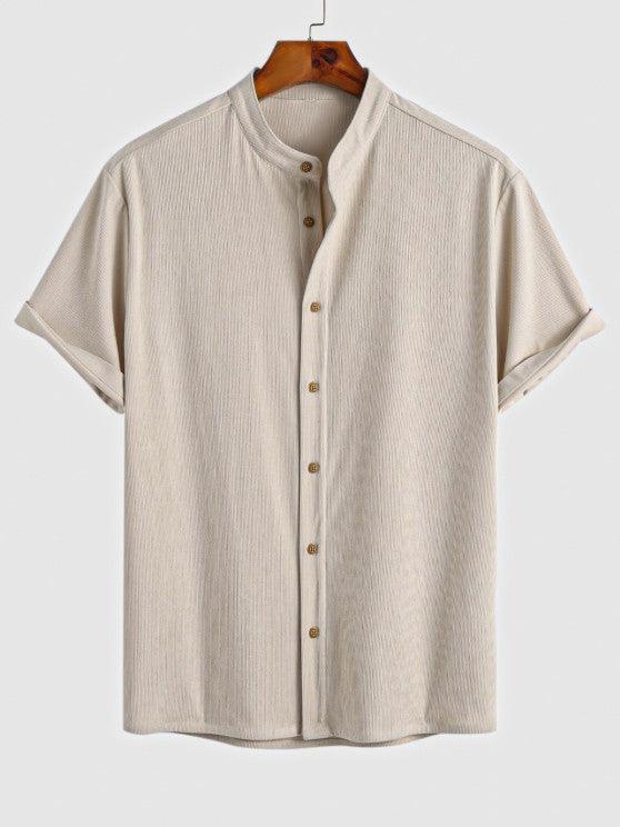 Corduroy Shirt And Shorts Two Pieces Set-My 3D Hoodie