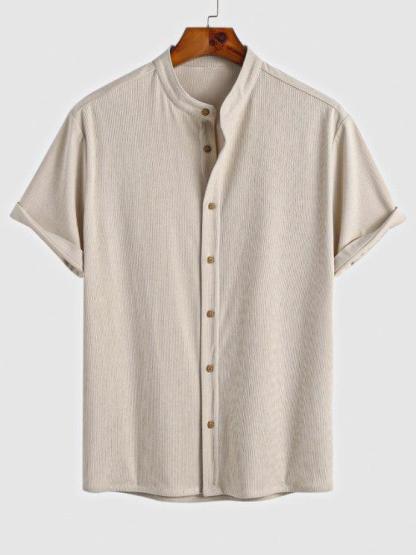 Corduroy Shirt And Shorts Two Pieces Set-My 3D Hoodie