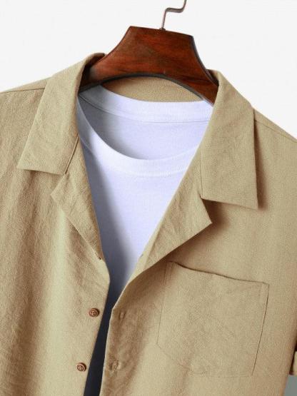 Lapel Collar Short Sleeve Shirt And Casual Pant-My 3D Hoodie