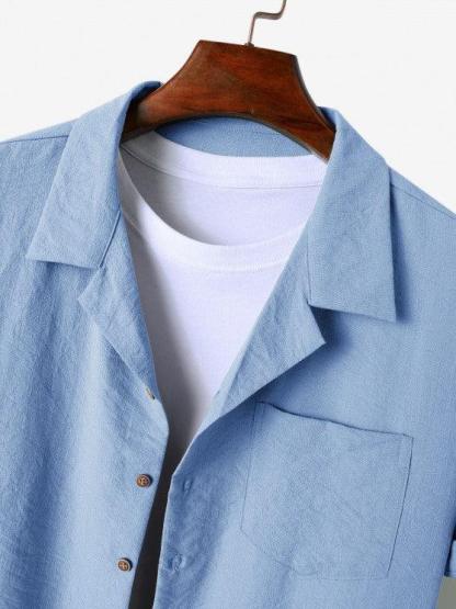 Lapel Collar Short Sleeve Shirt And Casual Pant-My 3D Hoodie