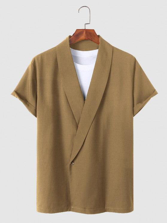 Casual Collar Single Button Shirt And Shorts-My 3D Hoodie