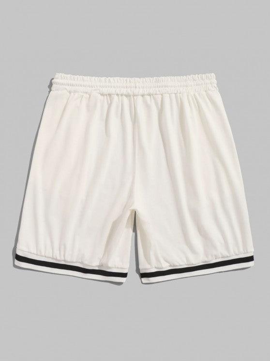 Letter Print T Shirt And Graphic Shorts Set-My 3D Hoodie