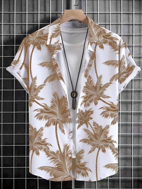 Coconut Tree Print Shirt And Shorts Set-My 3D Hoodie
