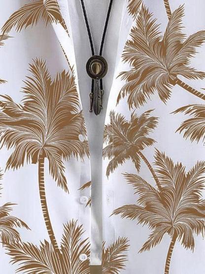 Tropical Print Short Sleeve Hawaiian Shirt And Shorts-My 3D Hoodie