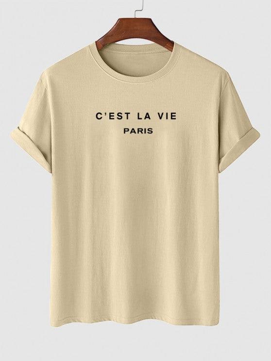 Letter Printed T Shirt And Drawstring Shorts-My 3D Hoodie