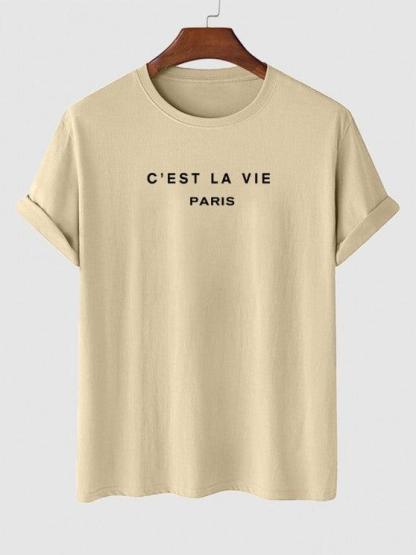 Letter Printed T Shirt And Drawstring Shorts-My 3D Hoodie