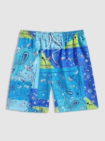 Coconut Tree Pattern Short Sleeves Shirt And Casual Shorts Set-My 3D Hoodie