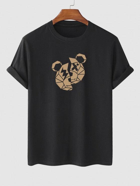 Bear Print T Shirt And Casual Shorts Set-My 3D Hoodie
