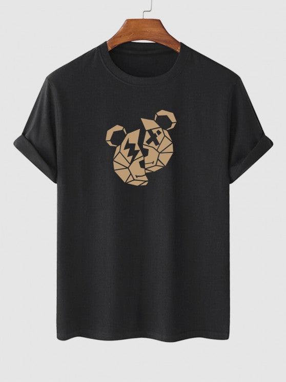 Bear Print T Shirt And Casual Shorts Set-My 3D Hoodie