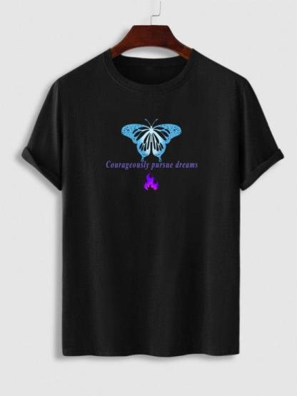 Butterfly Graphic Pattern T Shirt And Shorts-My 3D Hoodie