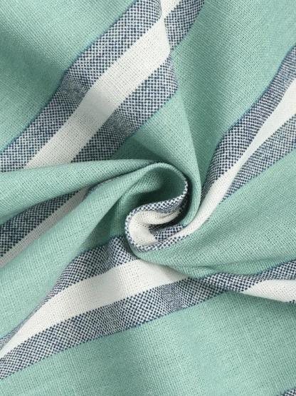 Linen Striped Pattern Shirt And Shorts-My 3D Hoodie
