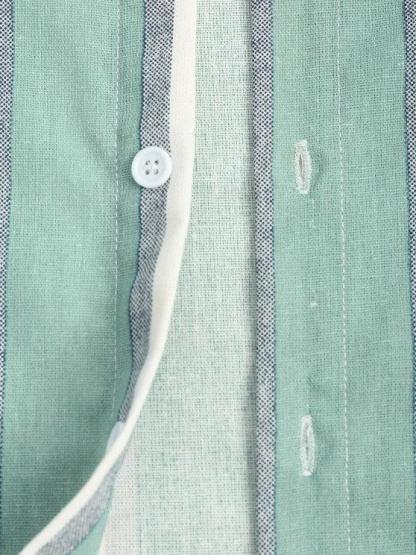 Linen Striped Pattern Shirt And Shorts-My 3D Hoodie