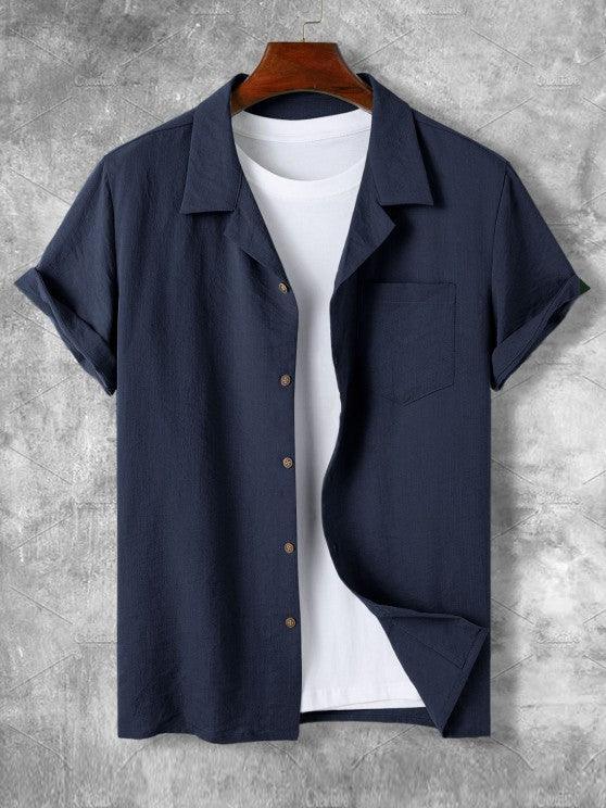 Lapel Collar Short Sleeve Shirt And Casual Pant-My 3D Hoodie