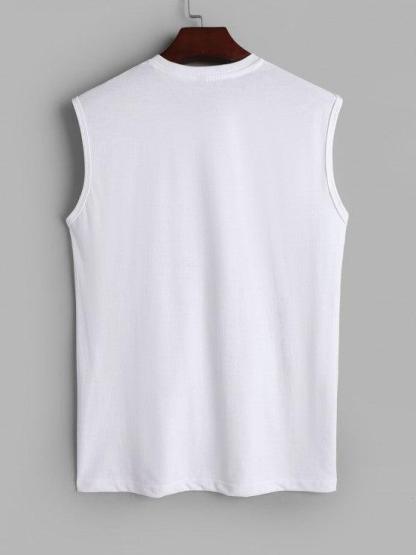 Letter Printed Sleeveless Tank Top And Shorts Set-My 3D Hoodie