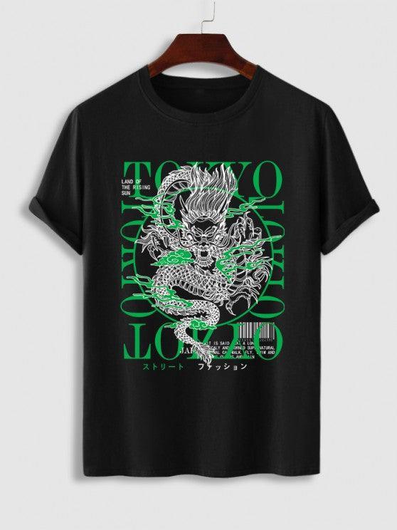 Dragon Graphic T Shirt And Bermuda Shorts Set-My 3D Hoodie
