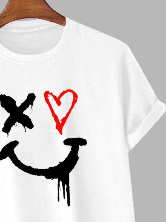 Drippy Smile Style T Shirt And Bermuda Shorts Set-My 3D Hoodie
