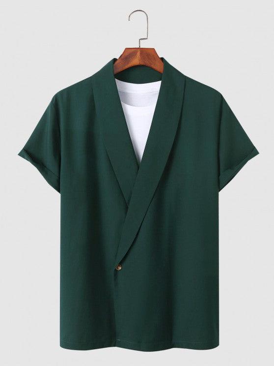 Casual Collar Single Button Shirt And Shorts-My 3D Hoodie