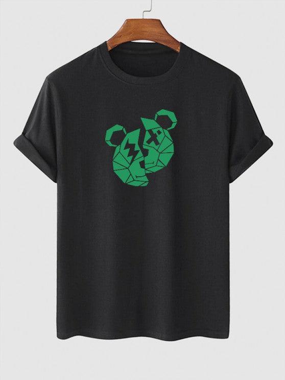 Bear Print T Shirt And Casual Shorts Set-My 3D Hoodie