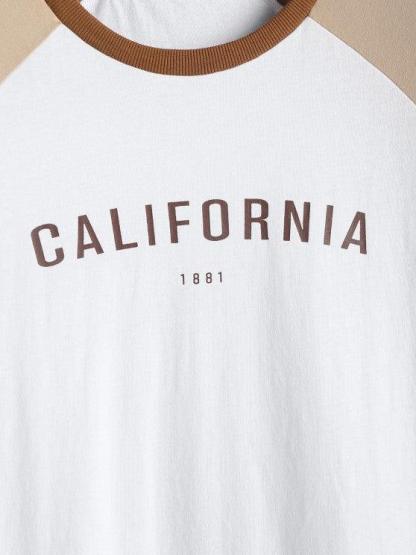 Letter Raglan Short Sleeves T Shirt And Shorts-My 3D Hoodie