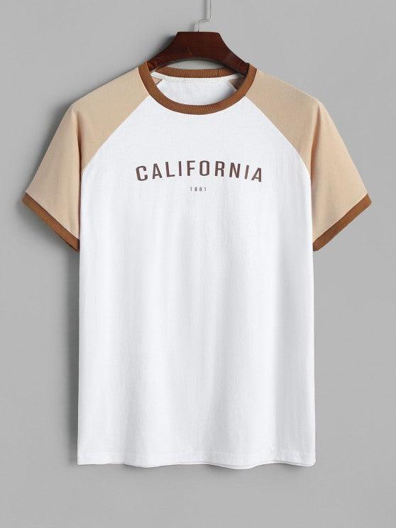 Letter Raglan Short Sleeves T Shirt And Shorts-My 3D Hoodie