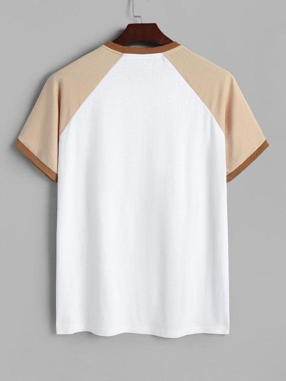 Letter Raglan Short Sleeves T Shirt And Shorts-My 3D Hoodie