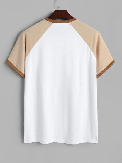 Letter Raglan Short Sleeves T Shirt And Shorts-My 3D Hoodie