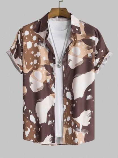 Vacation Tie Dye Pattern Shirt And Shorts-My 3D Hoodie