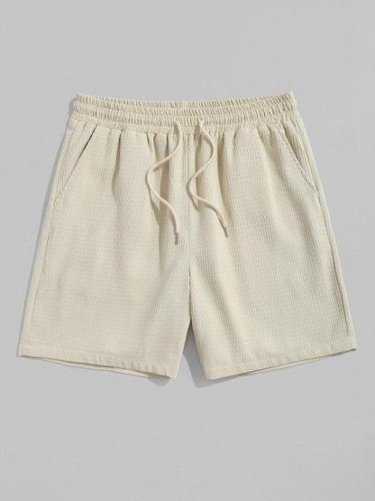 Textured Pocket Shirt And Bermuda Shorts Set-My 3D Hoodie