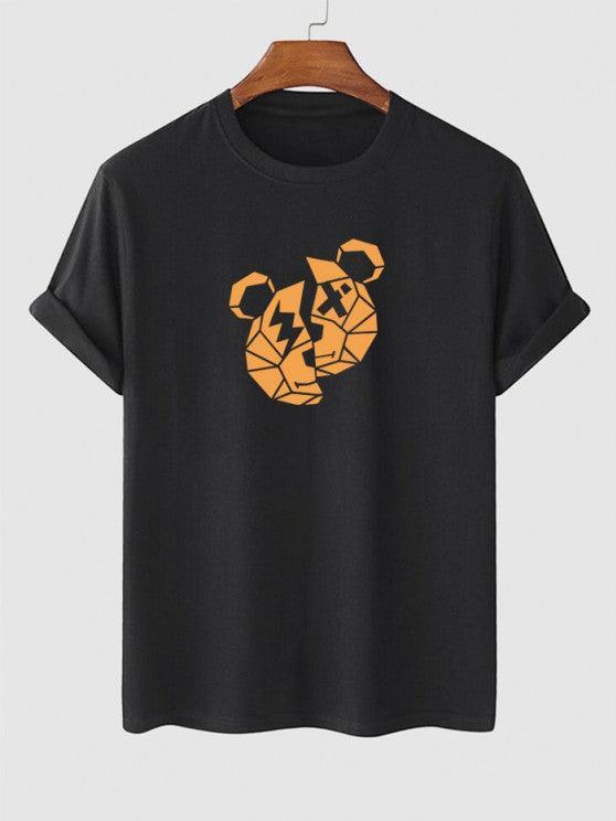 Bear Print T Shirt And Casual Shorts Set-My 3D Hoodie