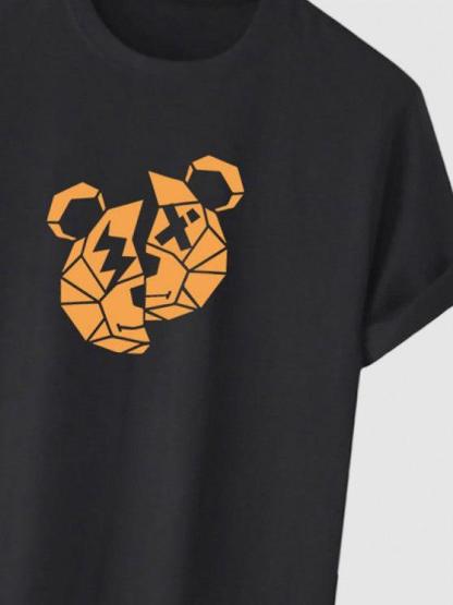 Bear Print T Shirt And Casual Shorts Set-My 3D Hoodie