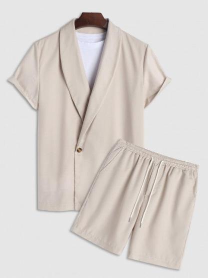 Casual Collar Single Button Shirt And Shorts-My 3D Hoodie
