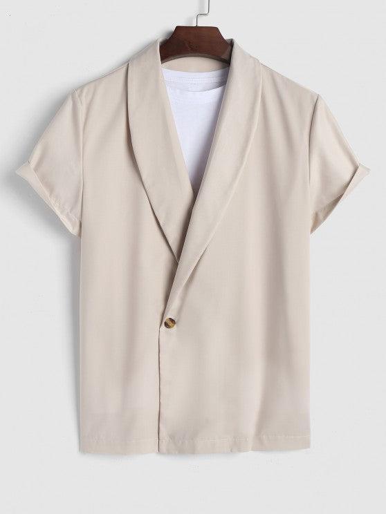 Casual Collar Single Button Shirt And Shorts-My 3D Hoodie