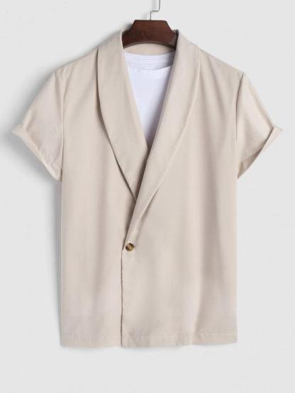 Casual Collar Single Button Shirt And Shorts-My 3D Hoodie