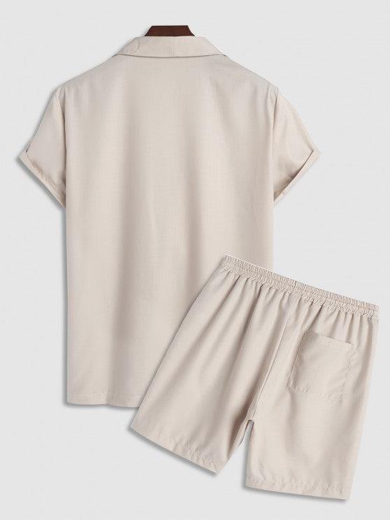 Casual Collar Single Button Shirt And Shorts-My 3D Hoodie