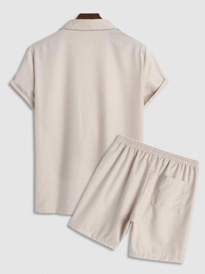 Casual Collar Single Button Shirt And Shorts-My 3D Hoodie