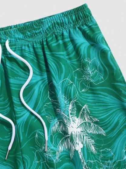 Coconut Palm Floral Tropical Shirt And Shorts-My 3D Hoodie