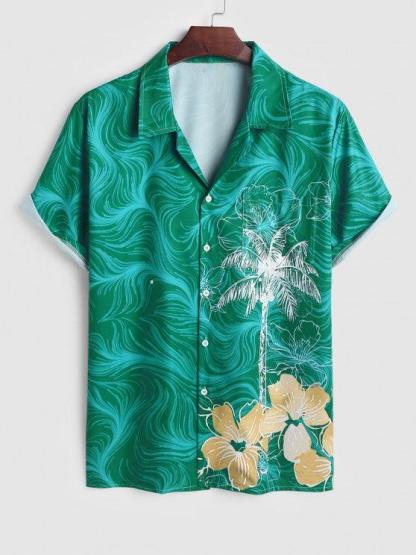 Coconut Palm Floral Tropical Shirt And Shorts-My 3D Hoodie