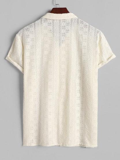 Hollow Out Lace Shirt With Shorts-My 3D Hoodie