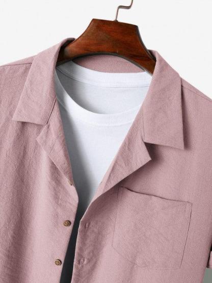 Lapel Collar Short Sleeve Shirt And Casual Pant-My 3D Hoodie