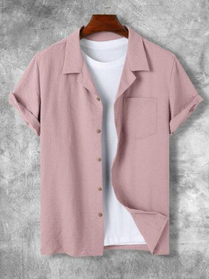 Lapel Collar Short Sleeve Shirt And Casual Pant-My 3D Hoodie