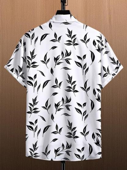 Leaf Printed Style Shirt And Shorts-My 3D Hoodie