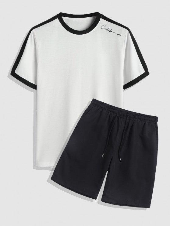 California Letter Tee And Shorts Set-My 3D Hoodie
